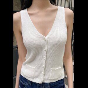 brandy melville elizabeth wool button vest